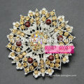 chrysanthemum unique floral crystal brooch